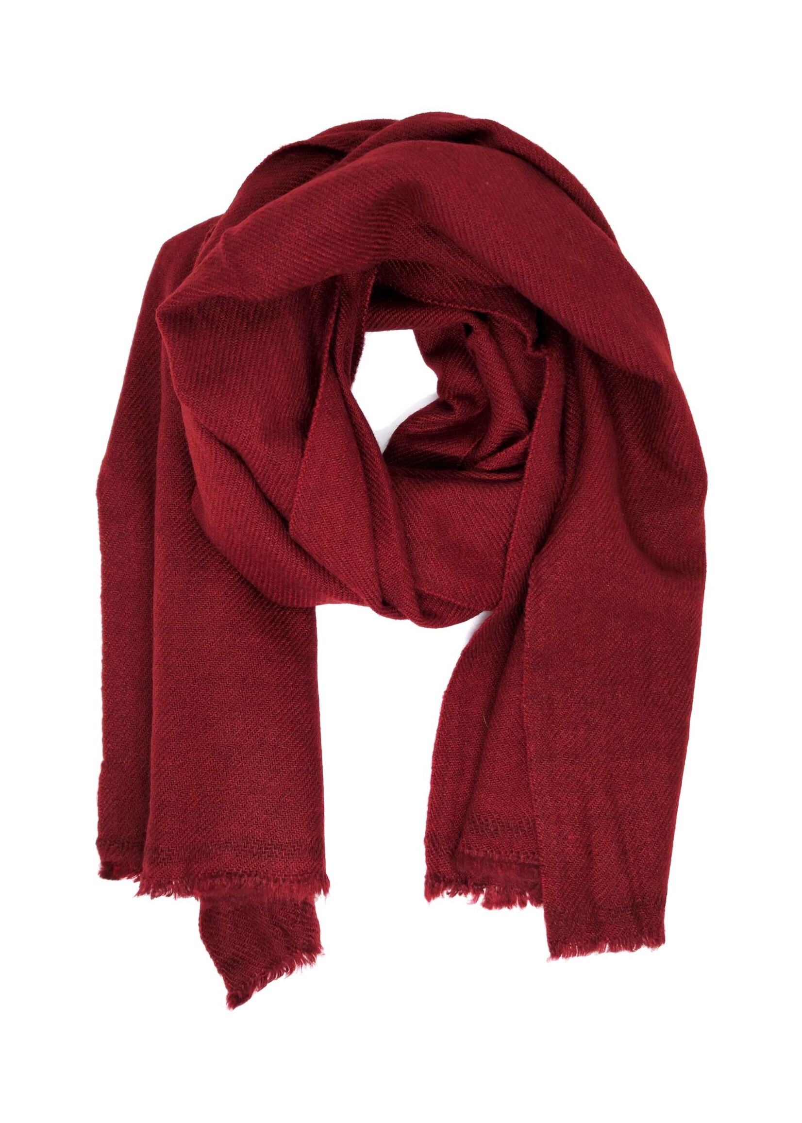 Écharpe pashmina rouge bourgogne, 35 x 160 cm