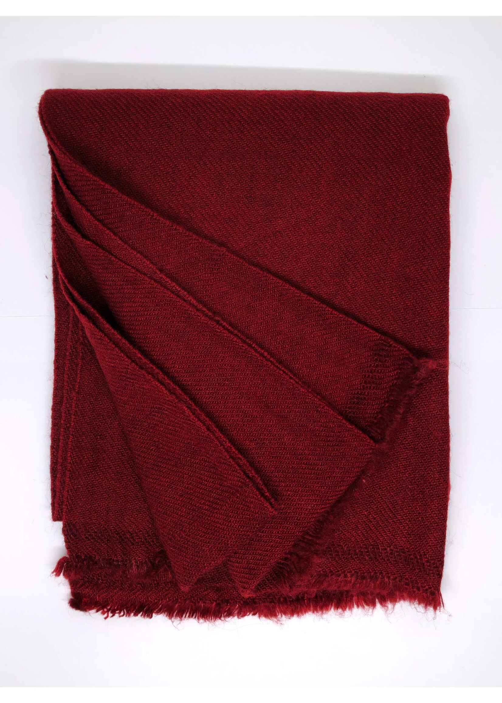 Écharpe pashmina rouge bourgogne, 35 x 160 cm