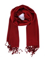 Maroon Tibetan Scarf, Blend of Pashmina and Silk, 30 x 150 cm