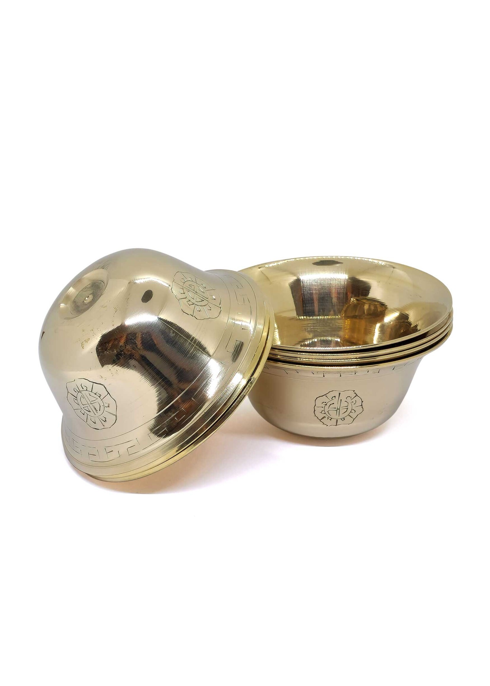 Tibetan Water Offering Bowl With Engraving (set of 7)
