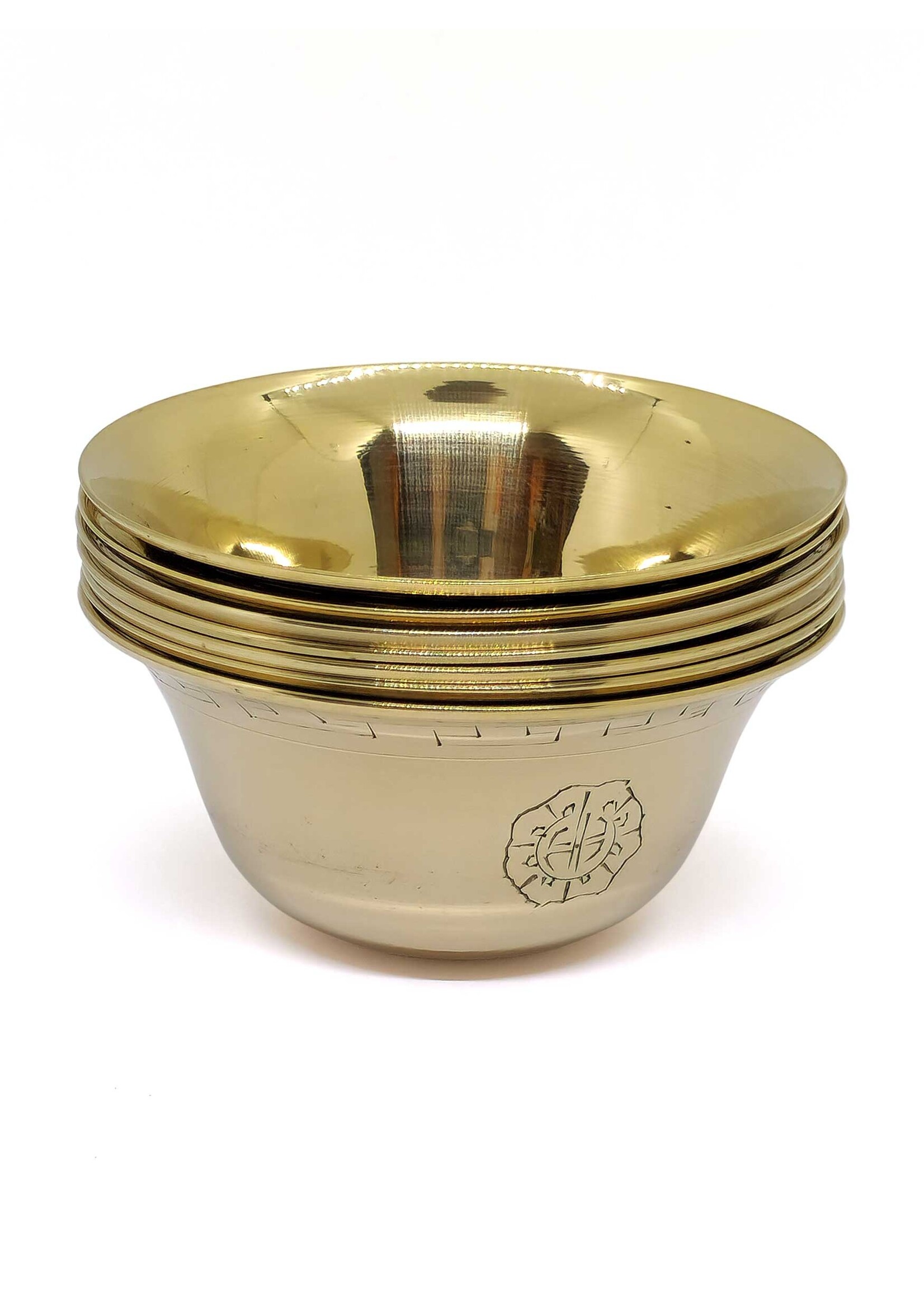 Tibetan Water Offering Bowl With Engraving (set of 7)