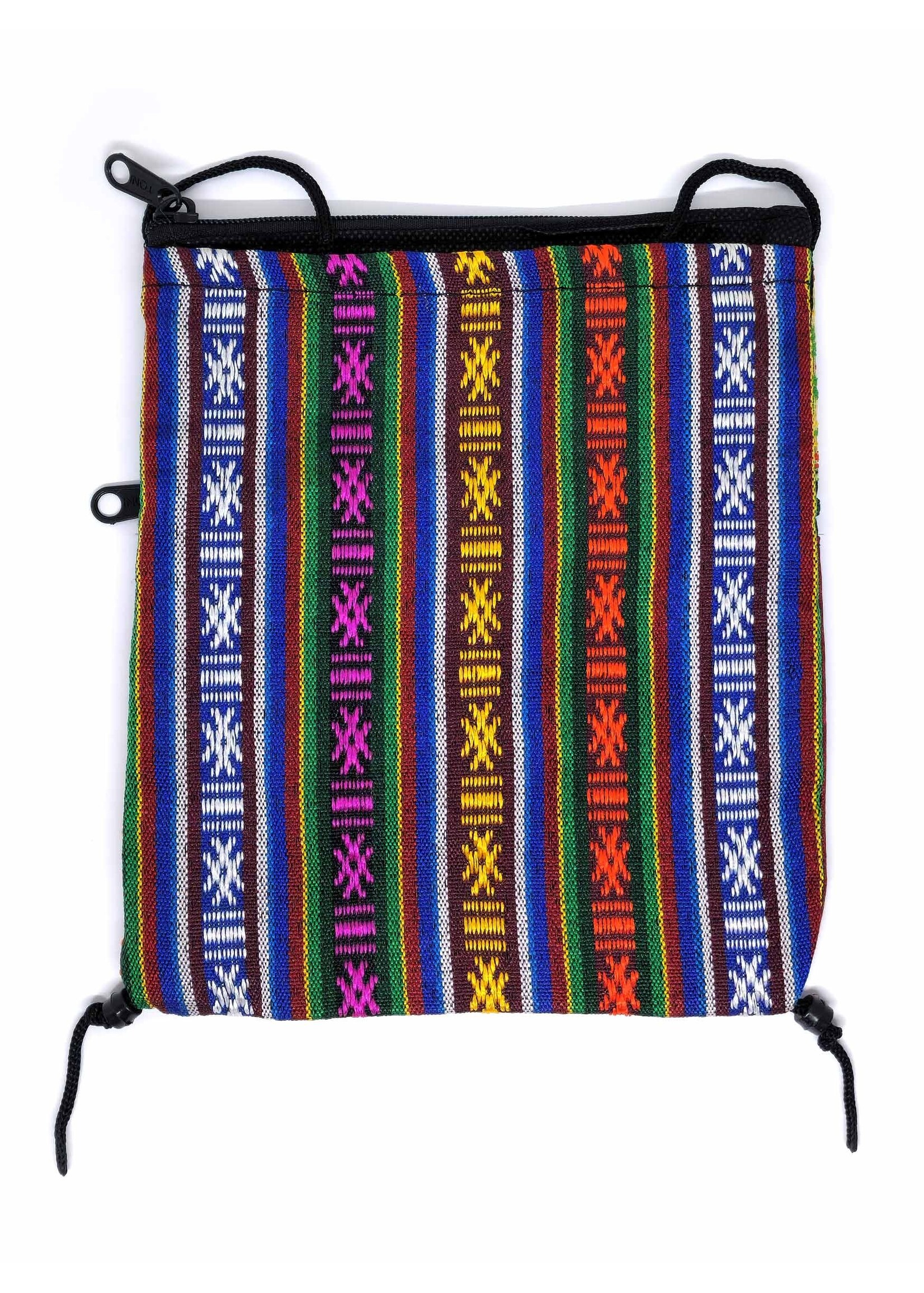 Piccola borsa a tracolla in broccato di seta tibetana con mandala, blu