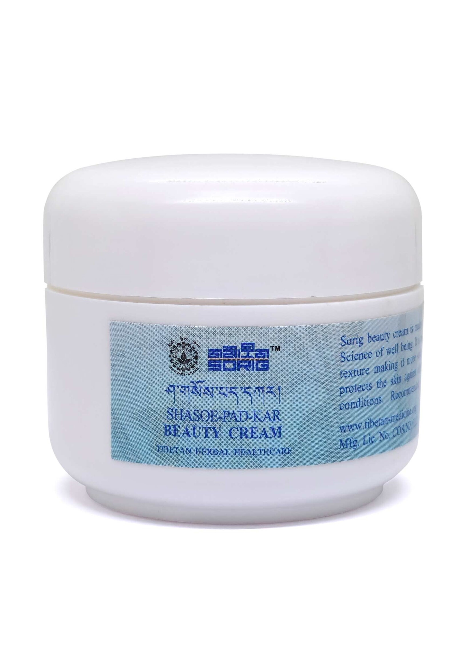 Crème de beauté Sorig Beauty Cream SHASOE-PAE-KAR
