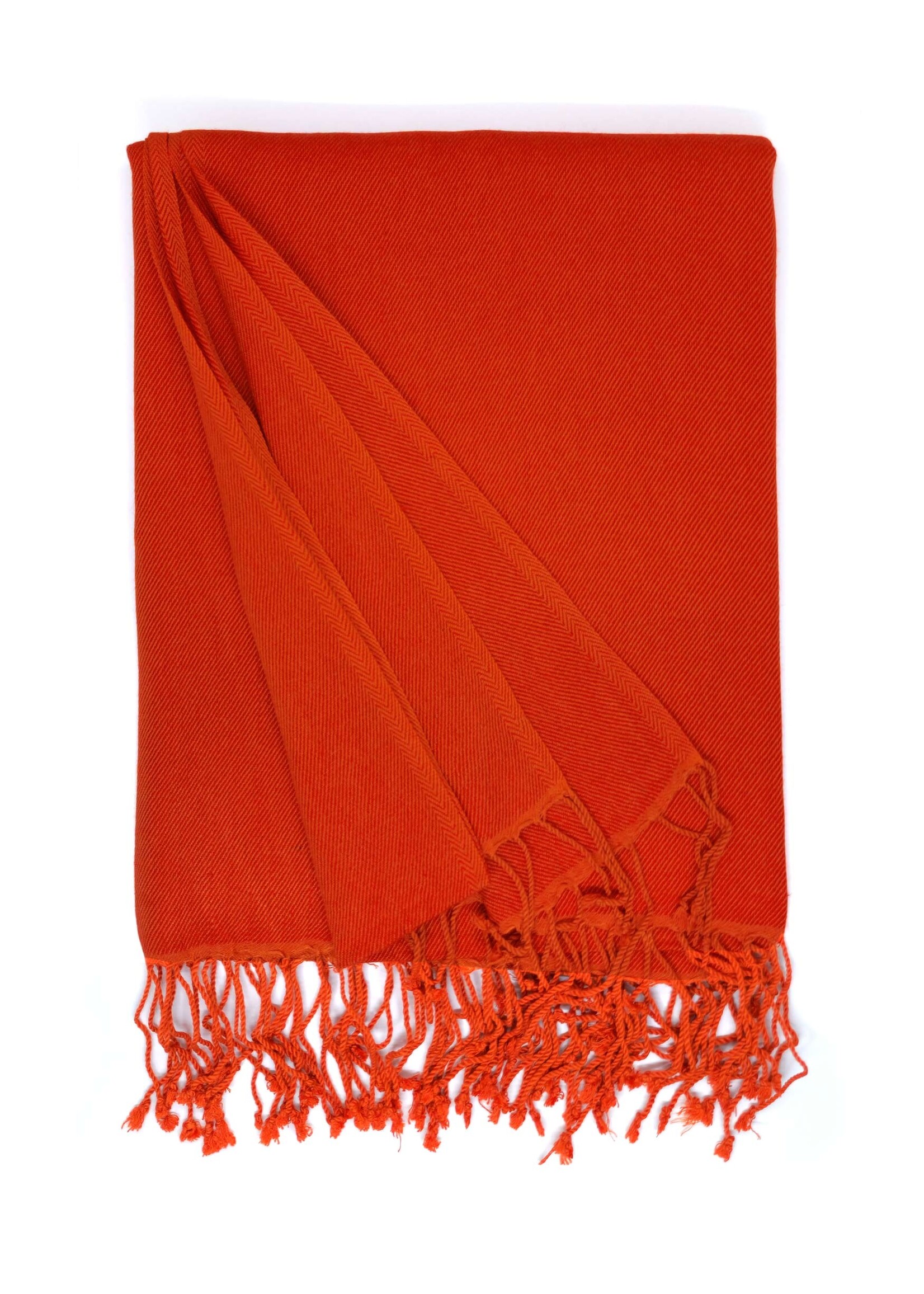 Tibetischer Schal Meditation, Pashmina-Seide, orange