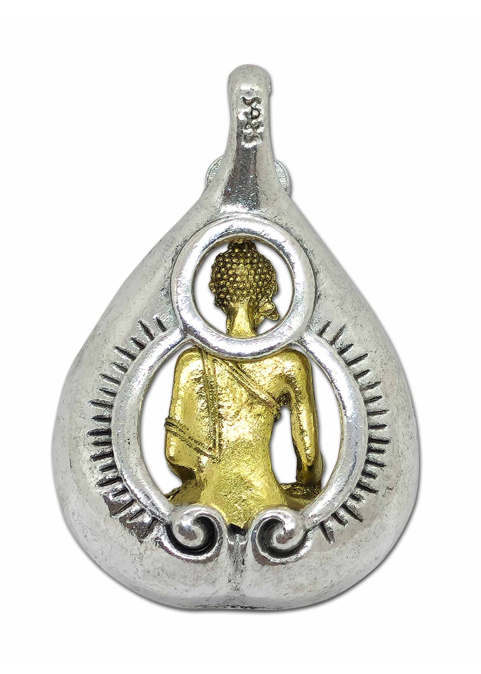 Shakyamuni Buddha pendant, made of brass and white metal, 4cm