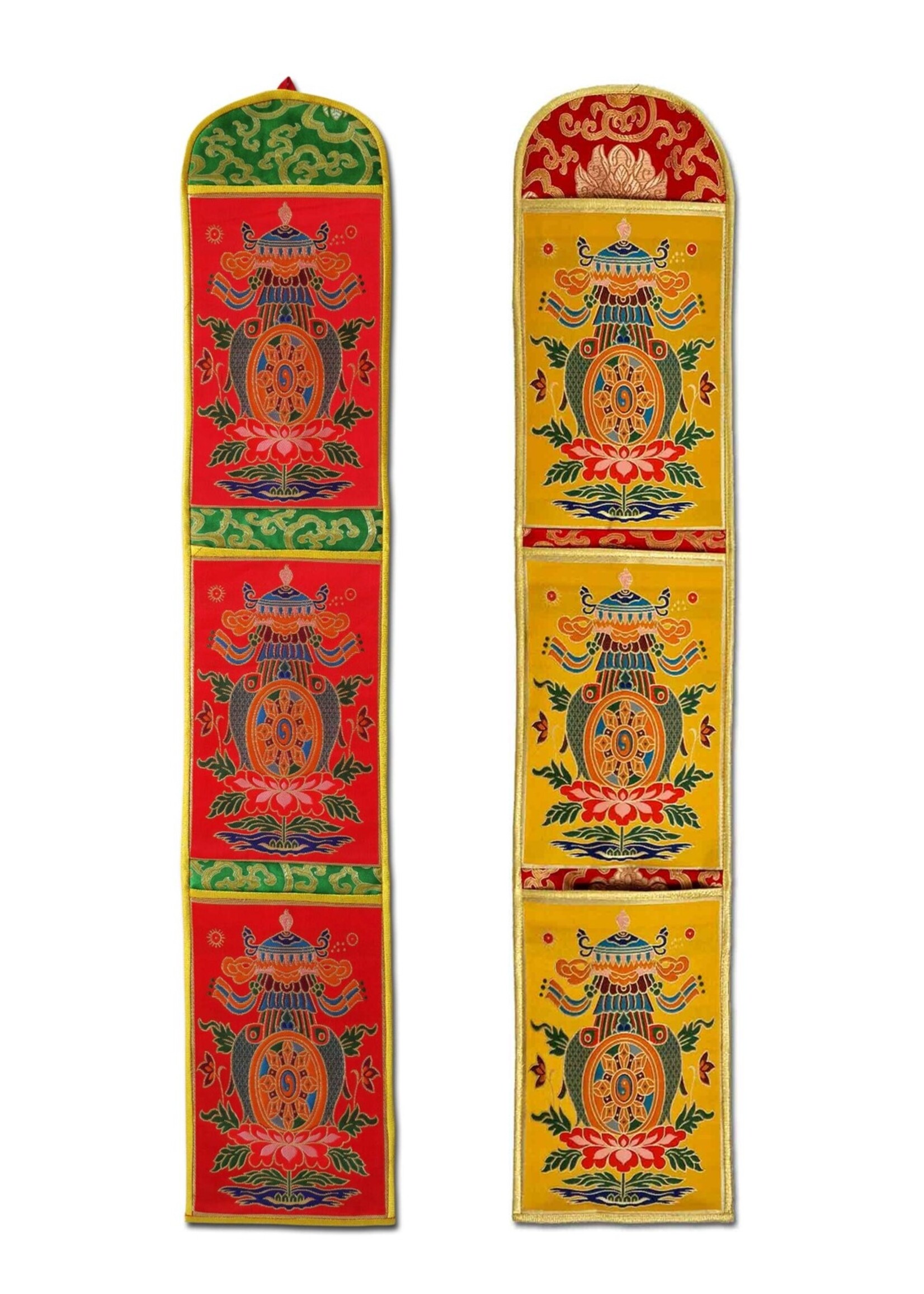 Appendiabiti da parete tibetano con tasche porta lettere