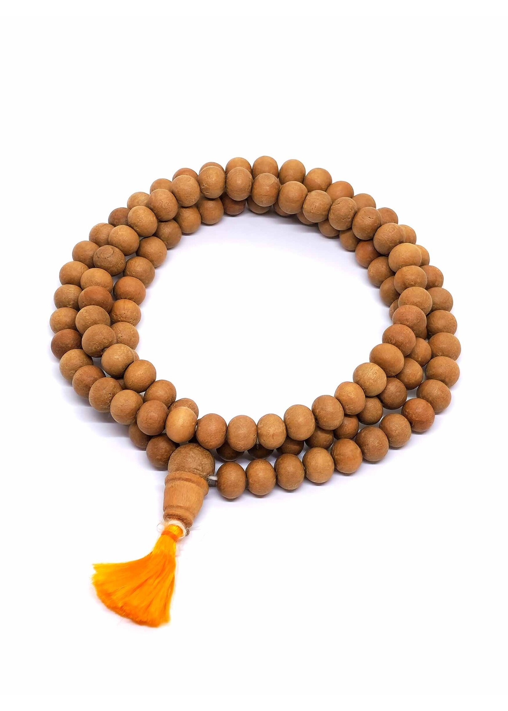 Mala perles de prière tibétaines en bois de santal