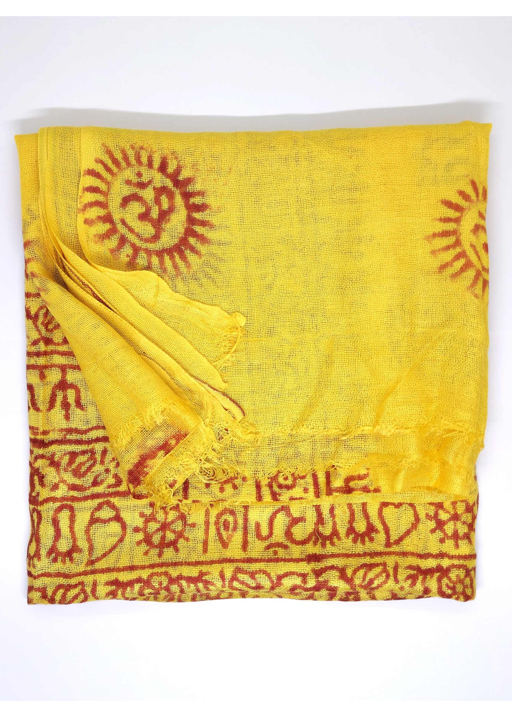Cotton Scarf with Om Print – Light, Spiritual & Soft for Yoga, Meditation or Everyday Mindfulness