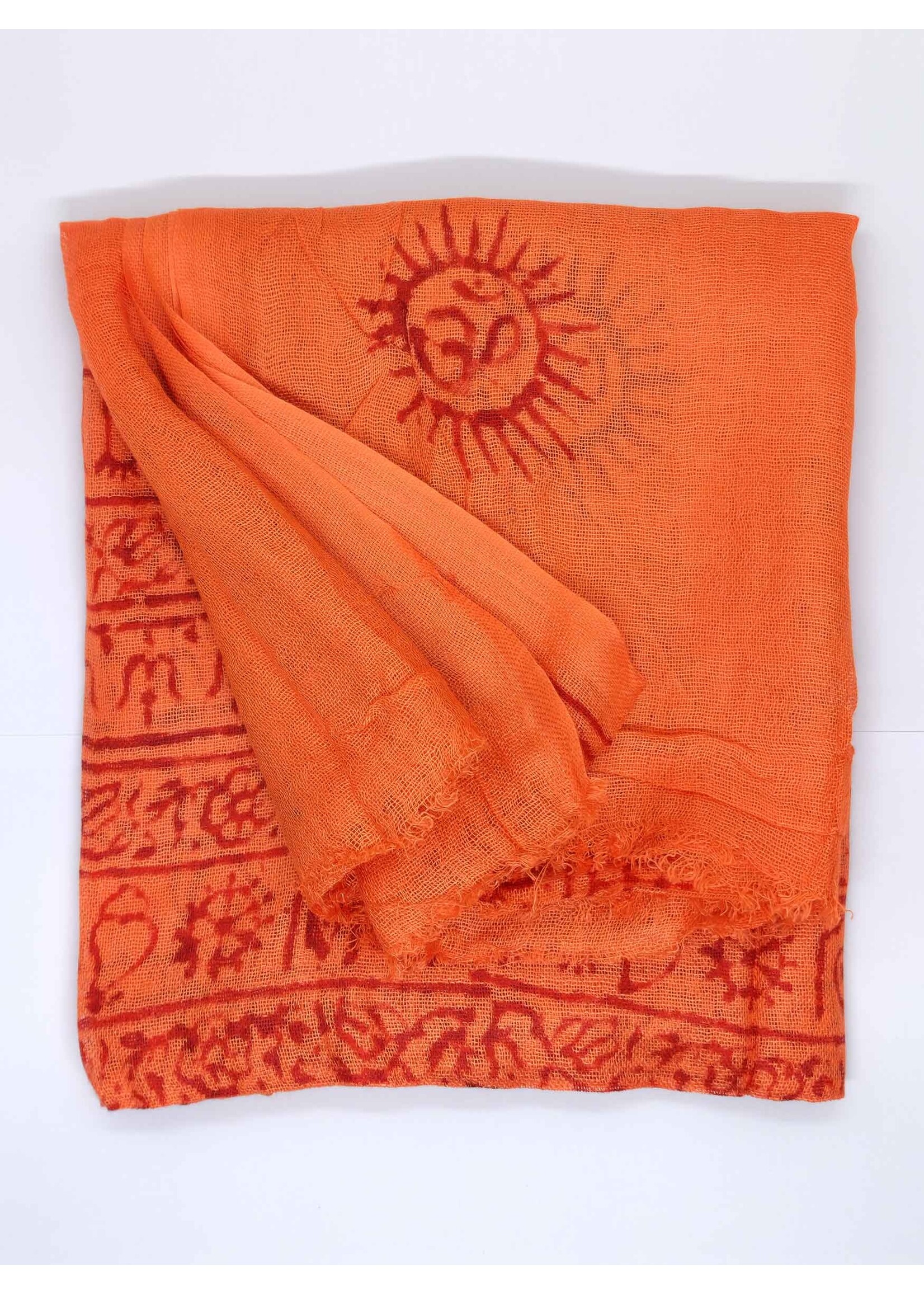 Cotton Scarf with Om Print – Light, Spiritual & Soft for Yoga, Meditation or Everyday Mindfulness