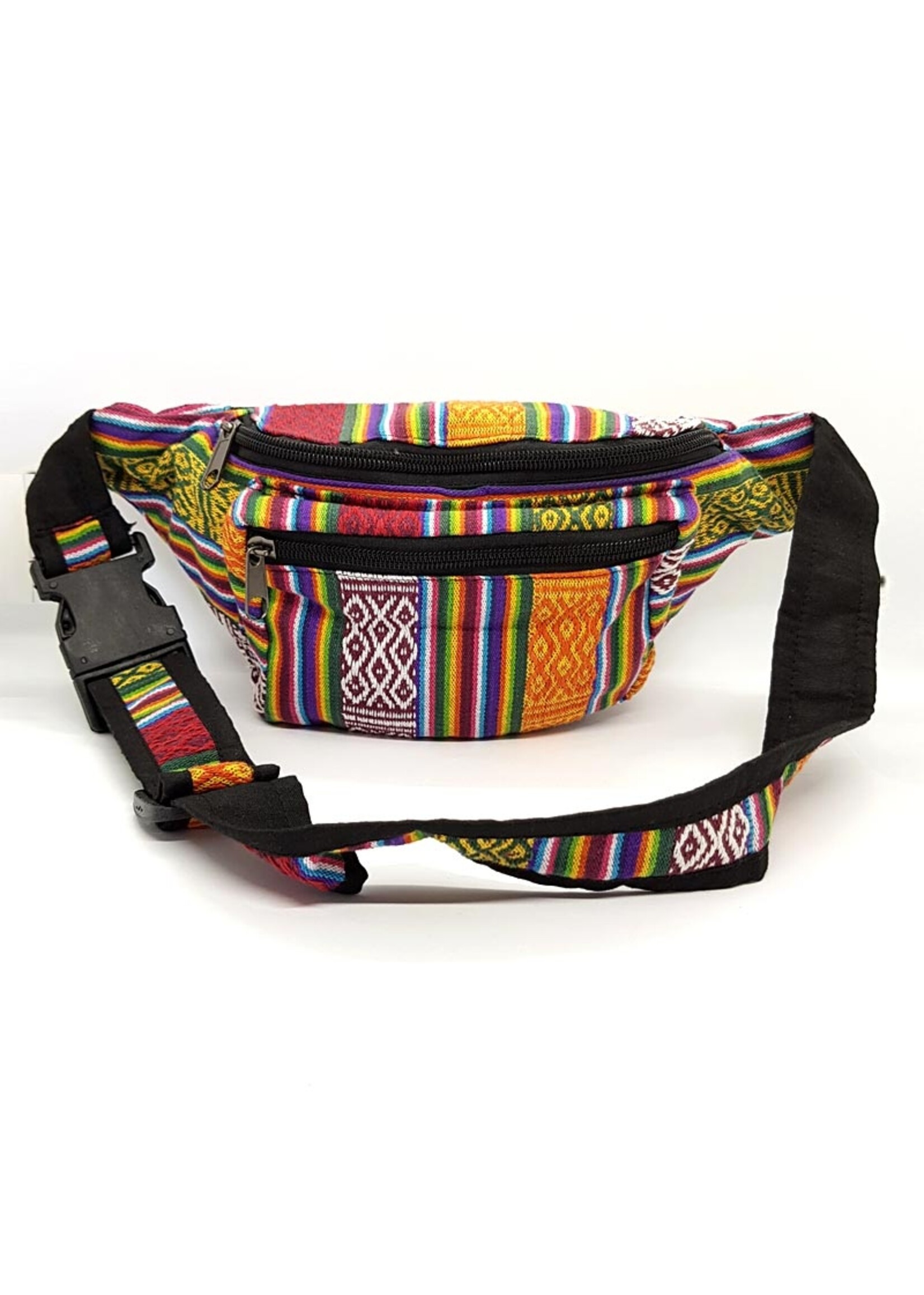 Sac banane tibétain en coton et chanvre fait main, Tenzin