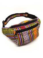 Sac banane tibétain en coton et chanvre fait main, Tenzin