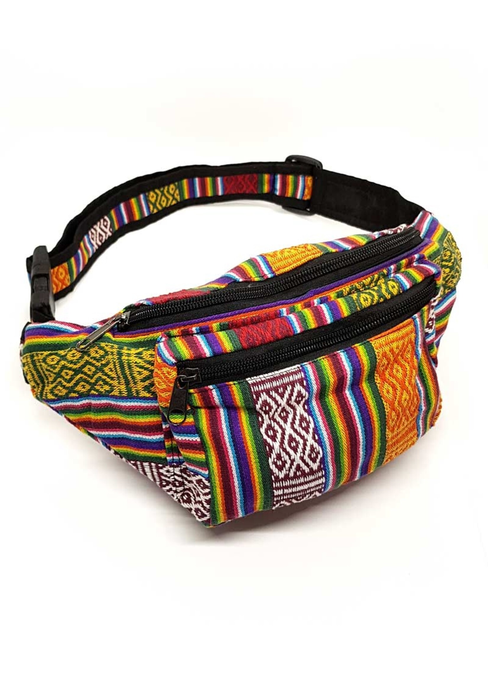Tibetische Gürteltasche aus Baumwolle und Hanf, Tenzin