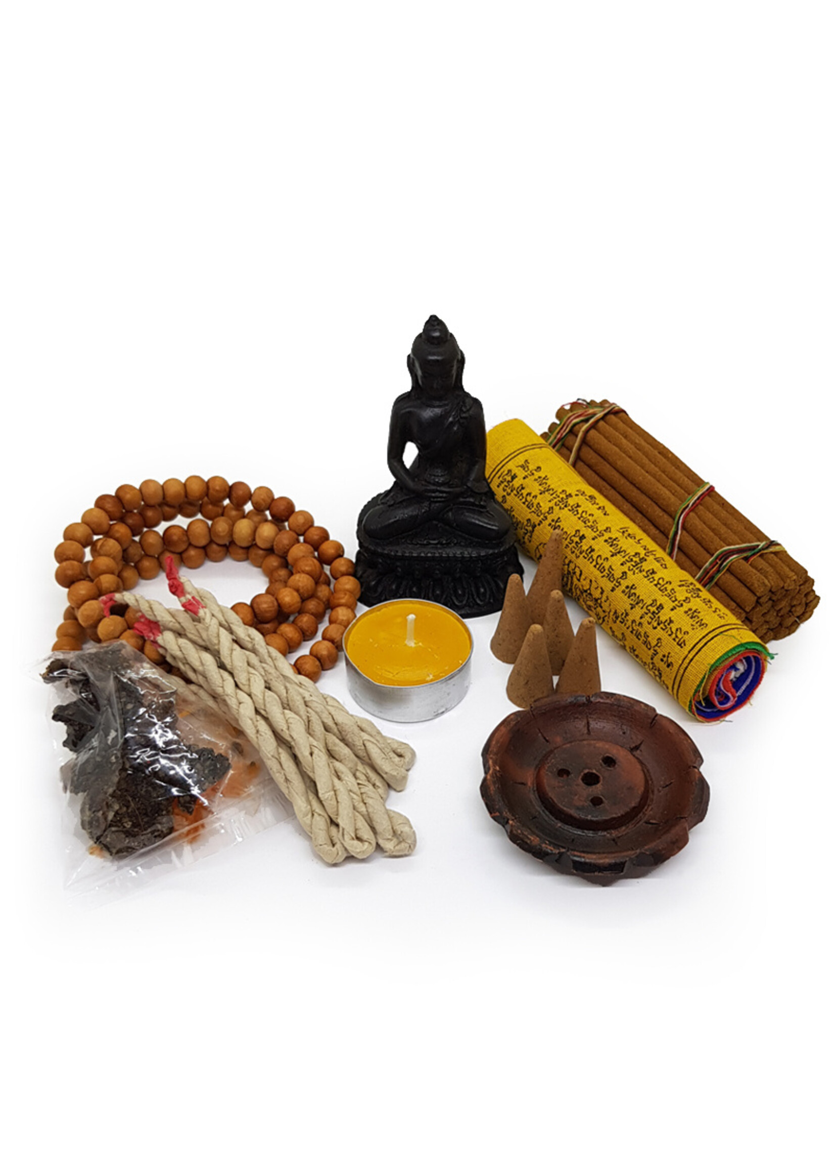 Boîte cadeau pour autel tibétain Om Mani Padme Hum
