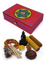 Tibetan Altar Gift Box Om Mani Padme Hum