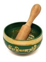 Tibetan Singing Bowl Om Mani Padme Hum, with Wooden Mallet, Ø 8cm, 180g