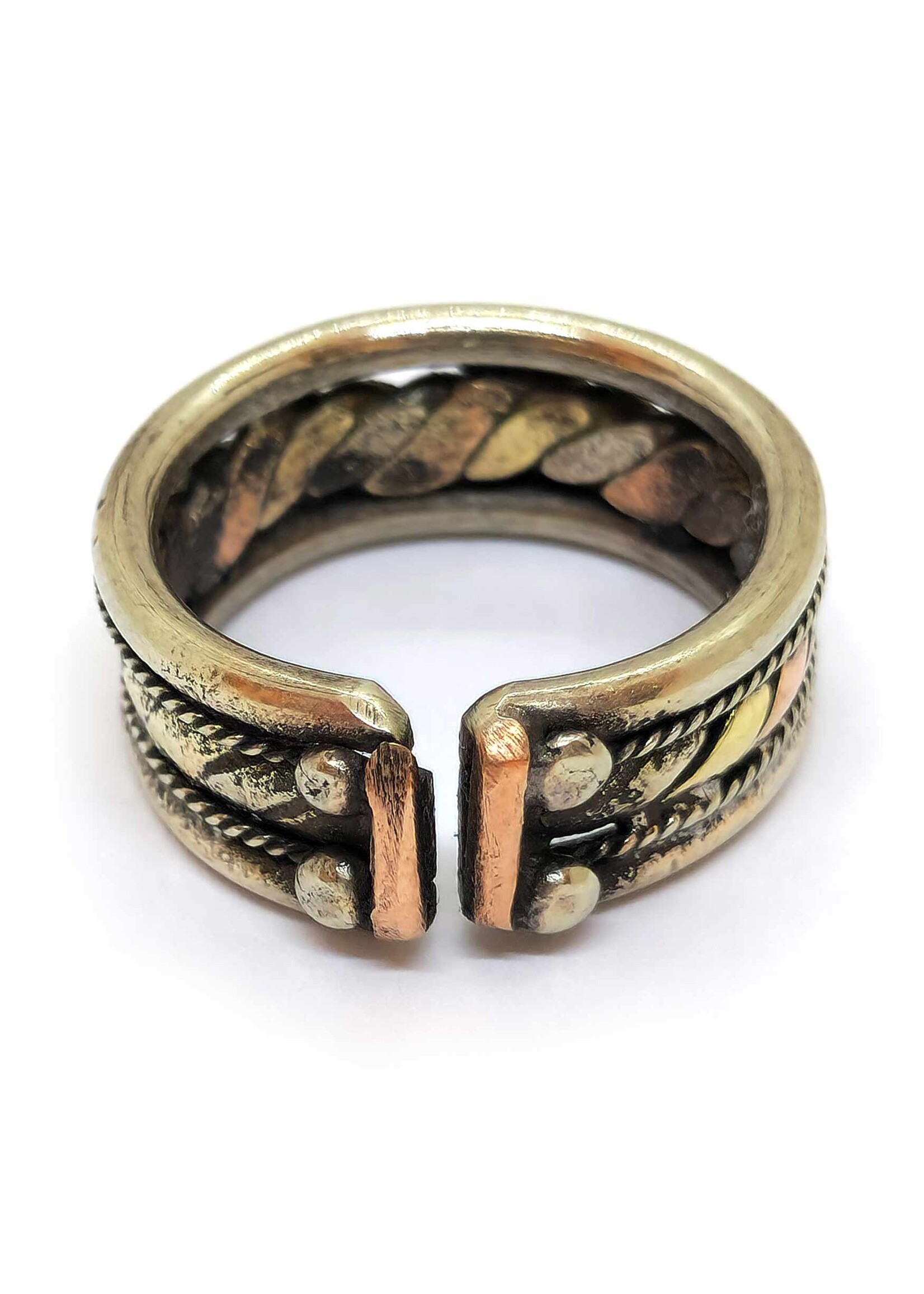 Handmade Copper and Brass Adjustable Ring