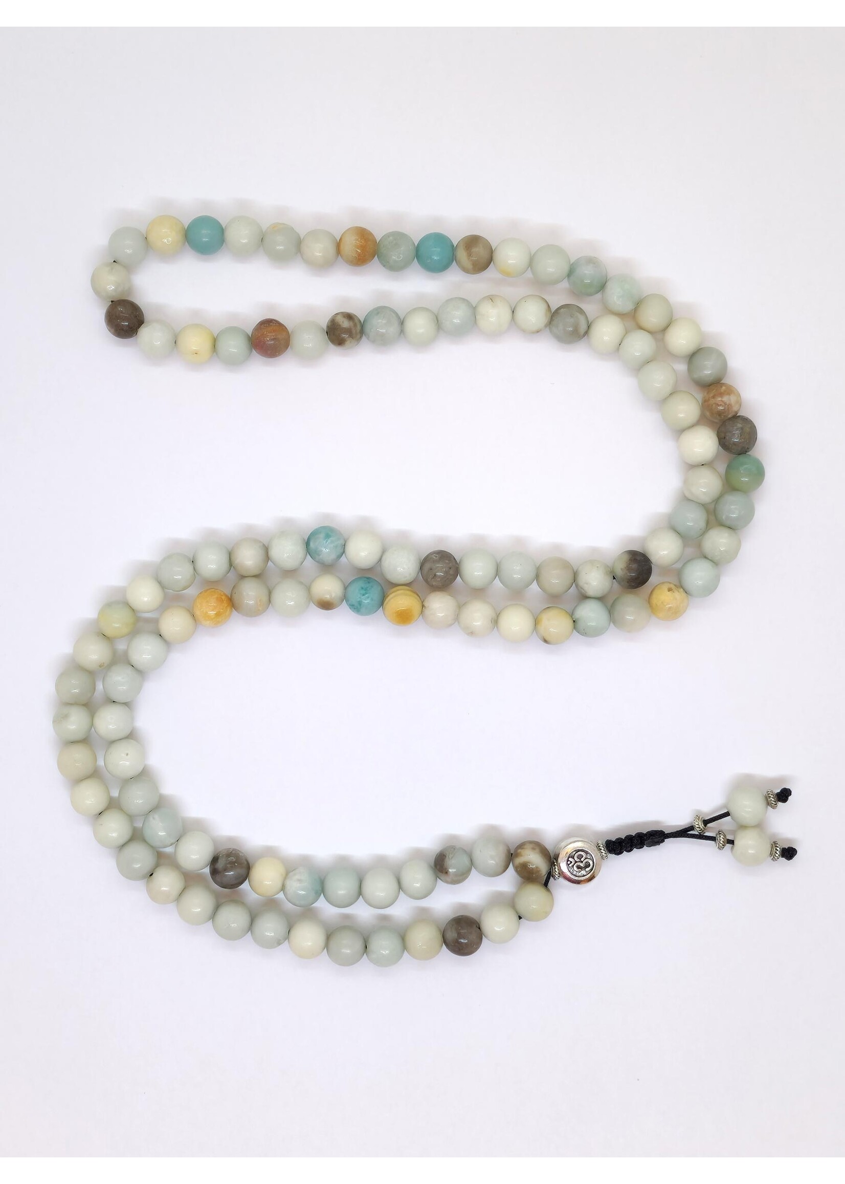 Mala tibétain en pierre d'amazonite