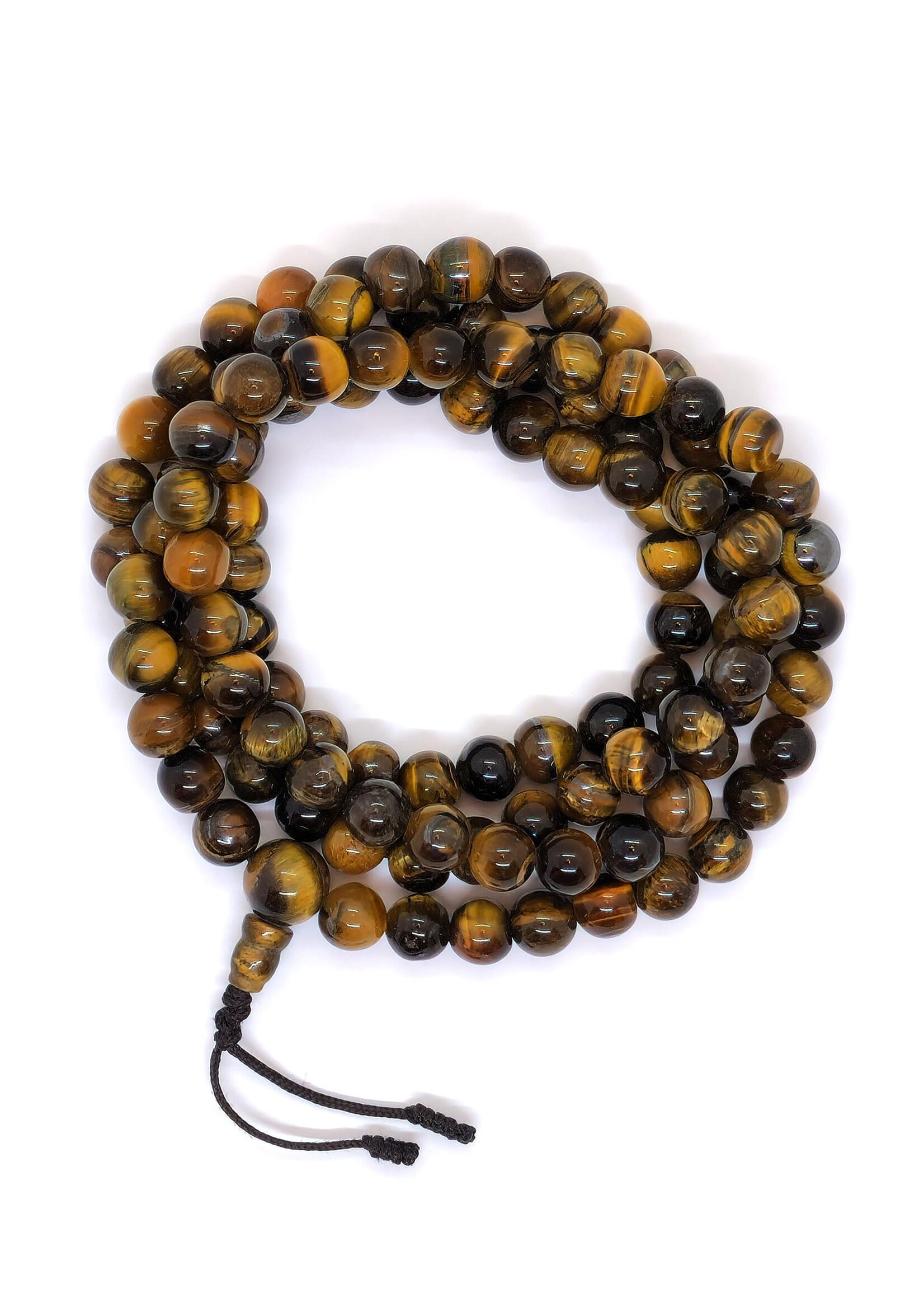 Tibetan Prayer Beads Tiger Eye Stone