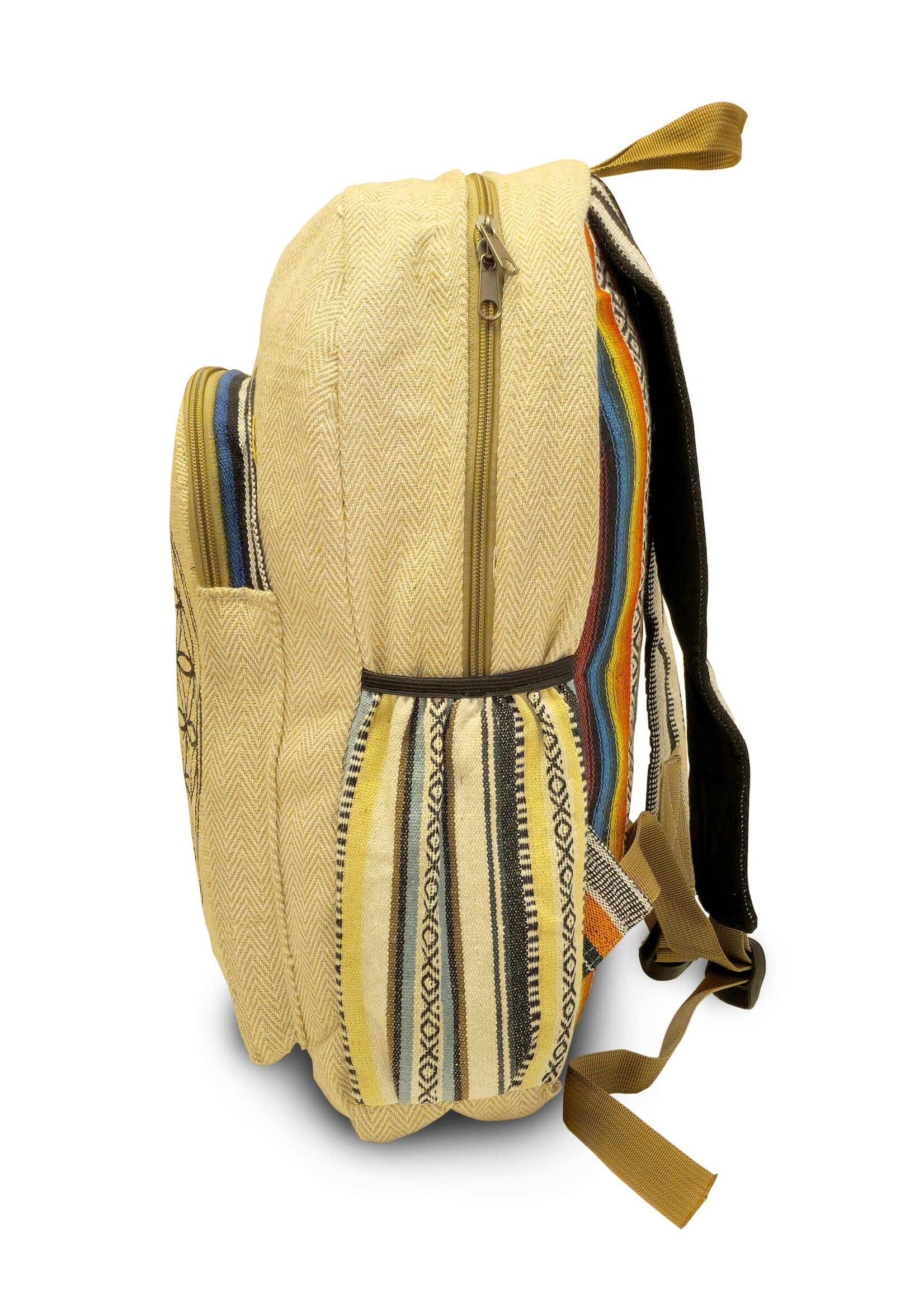 Blume des Lebens Eco Rucksack aus Hanf Baumwolle