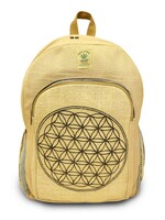 Fleur de vie Eco sac à dos en coton de chanvre