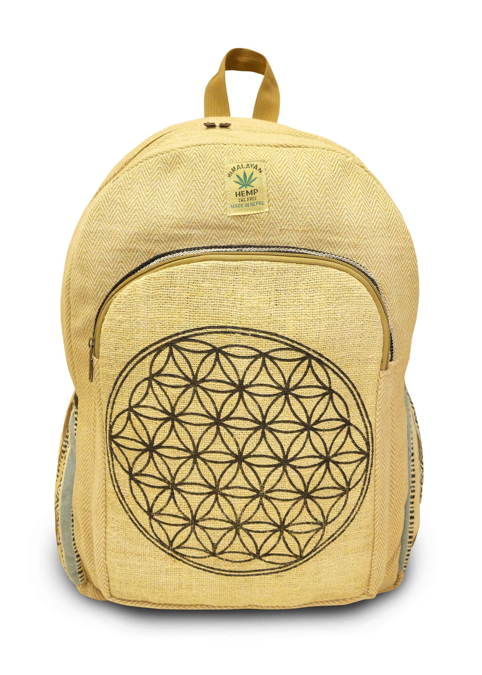 Blume des Lebens Eco Rucksack aus Hanf Baumwolle