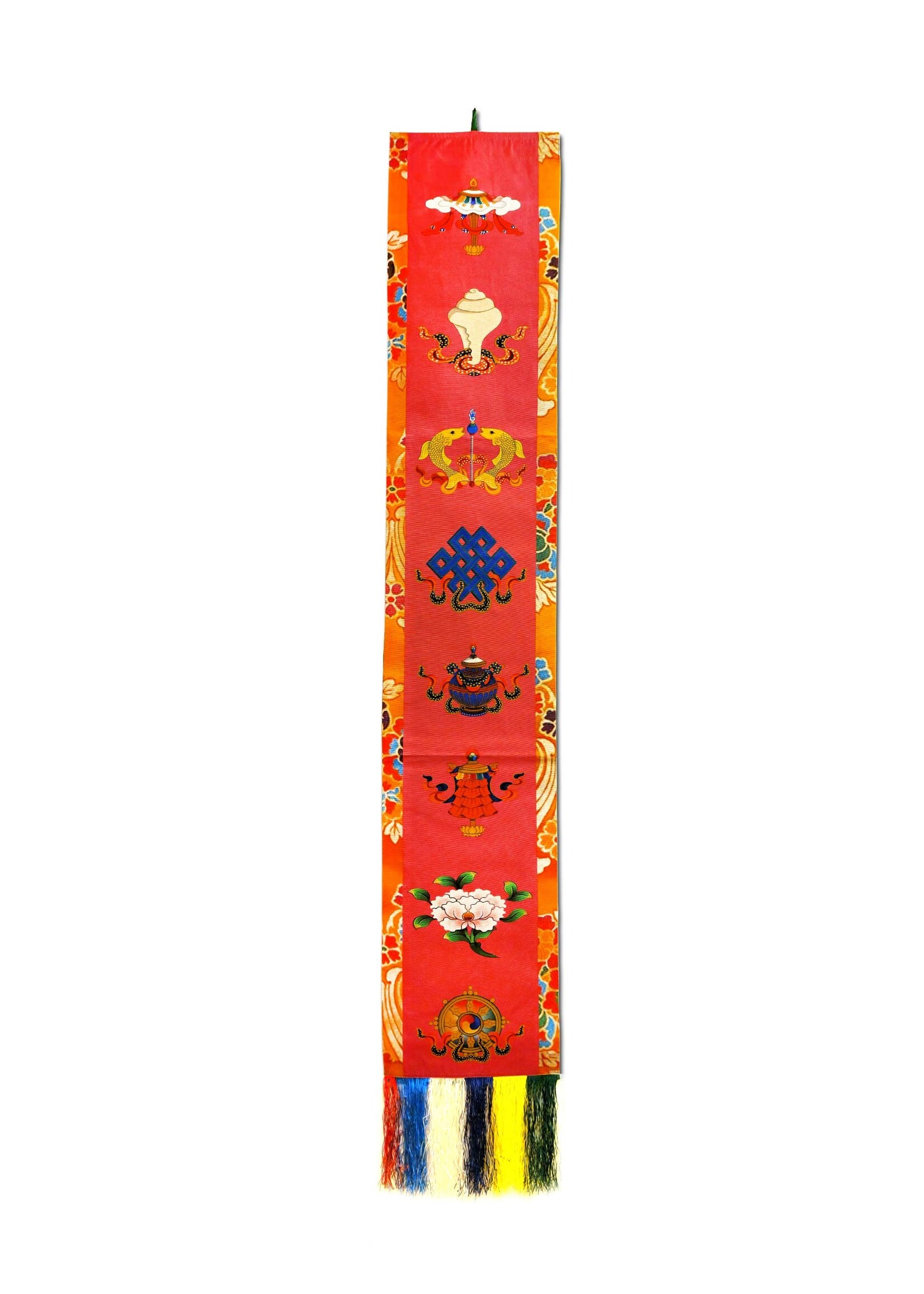 Tibetan Wall Hanging Eight Auspicious Symbols
