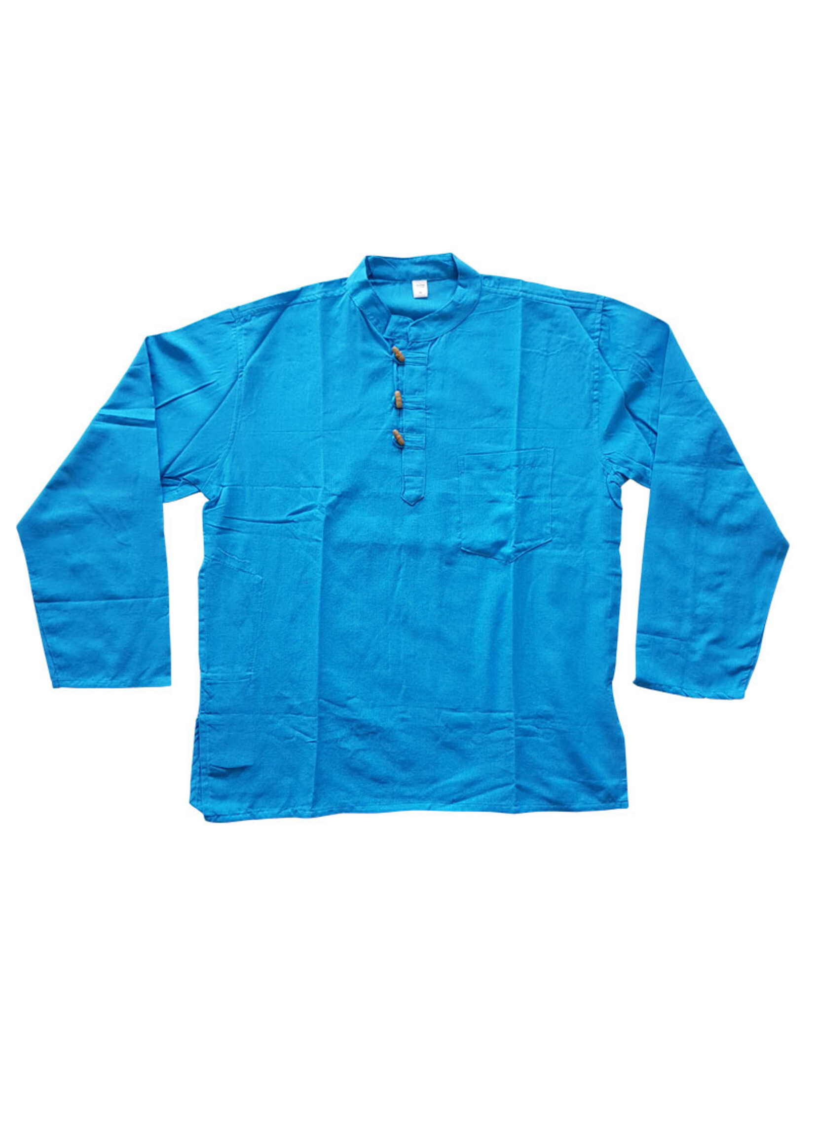 Unisex Hemd aus Baumwolle, blau