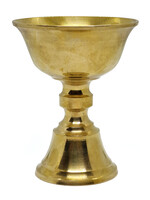 Lampe à beurre tibétaine en laiton – Lumière artisanale pour rituels, 9.5 cm