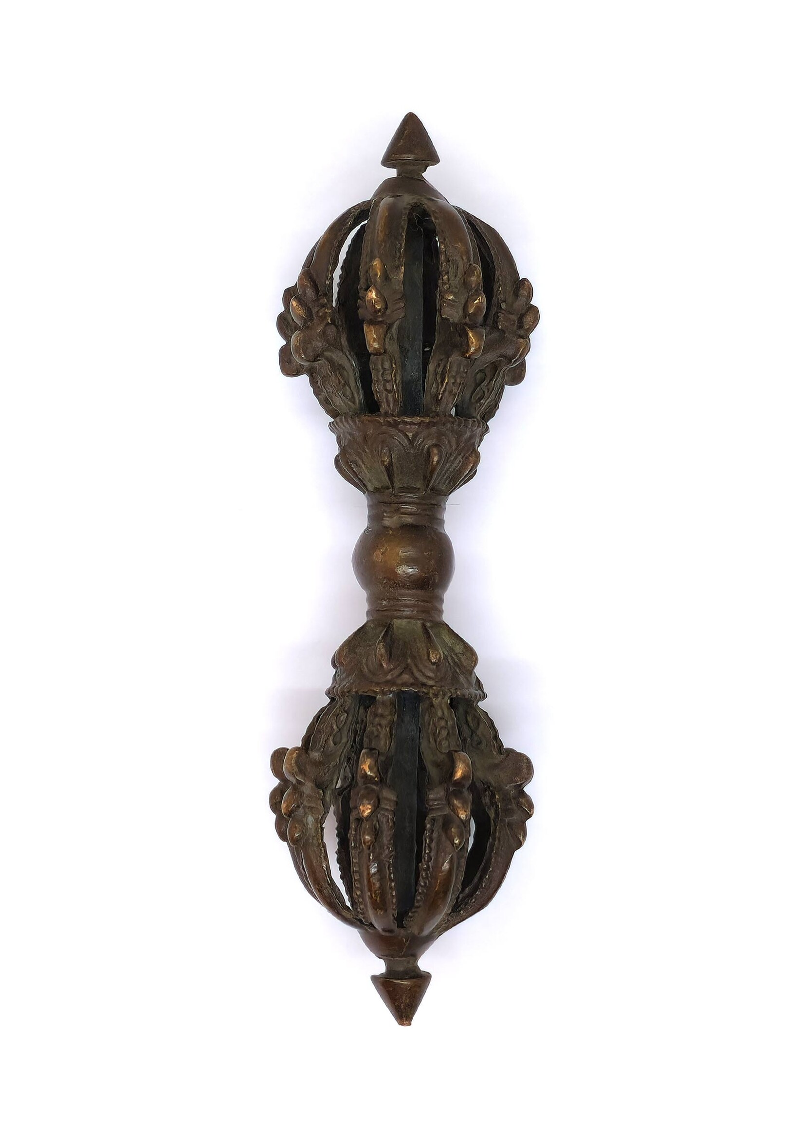 Tibetan 9-Pronged Dorje Vajra – Symbol of Strength and Protection, 14.5 cm