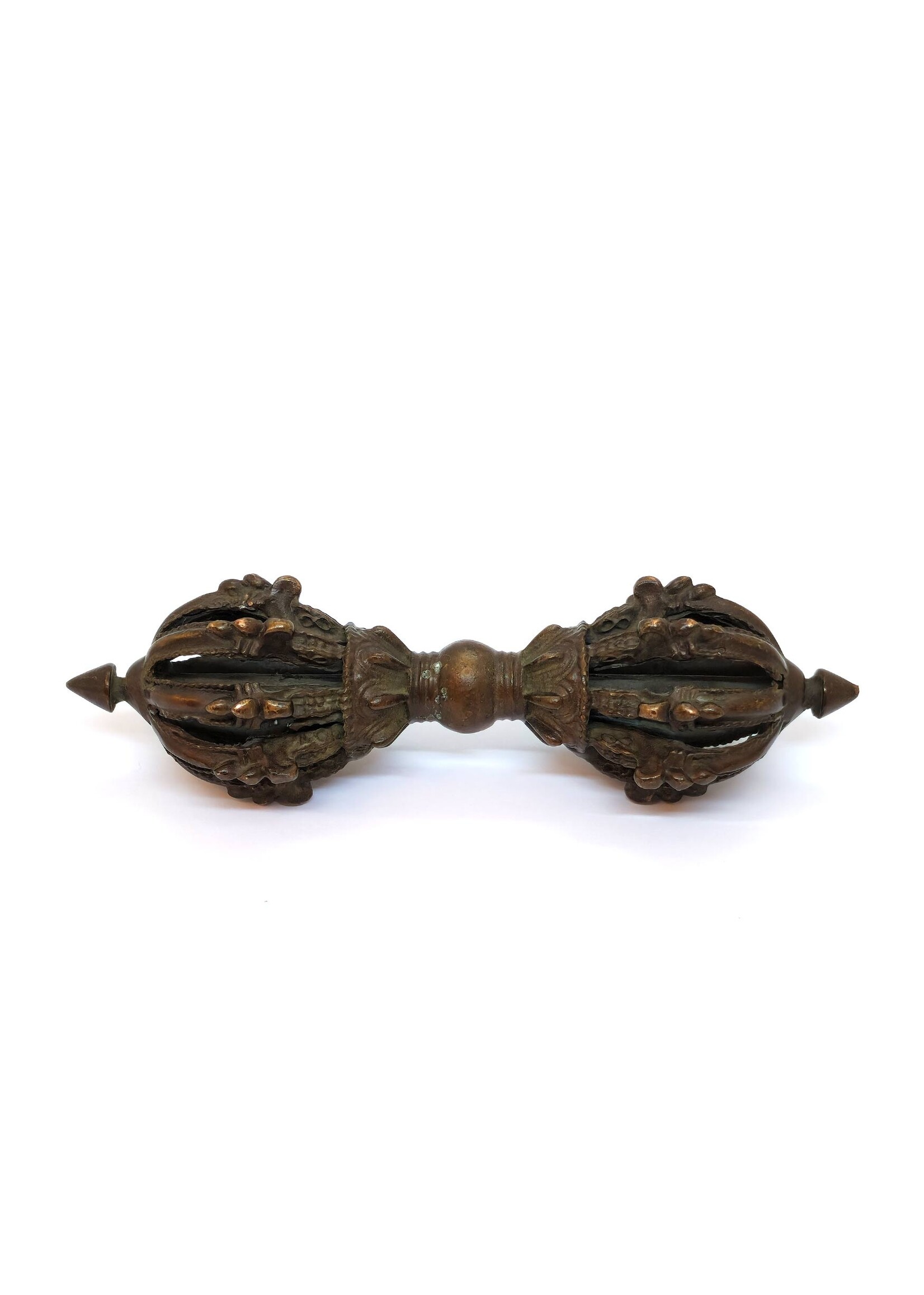 Tibetischer Dorje Vajra mit neun Speichen - Symbol für Kraft und Schutz, 14.5 cm