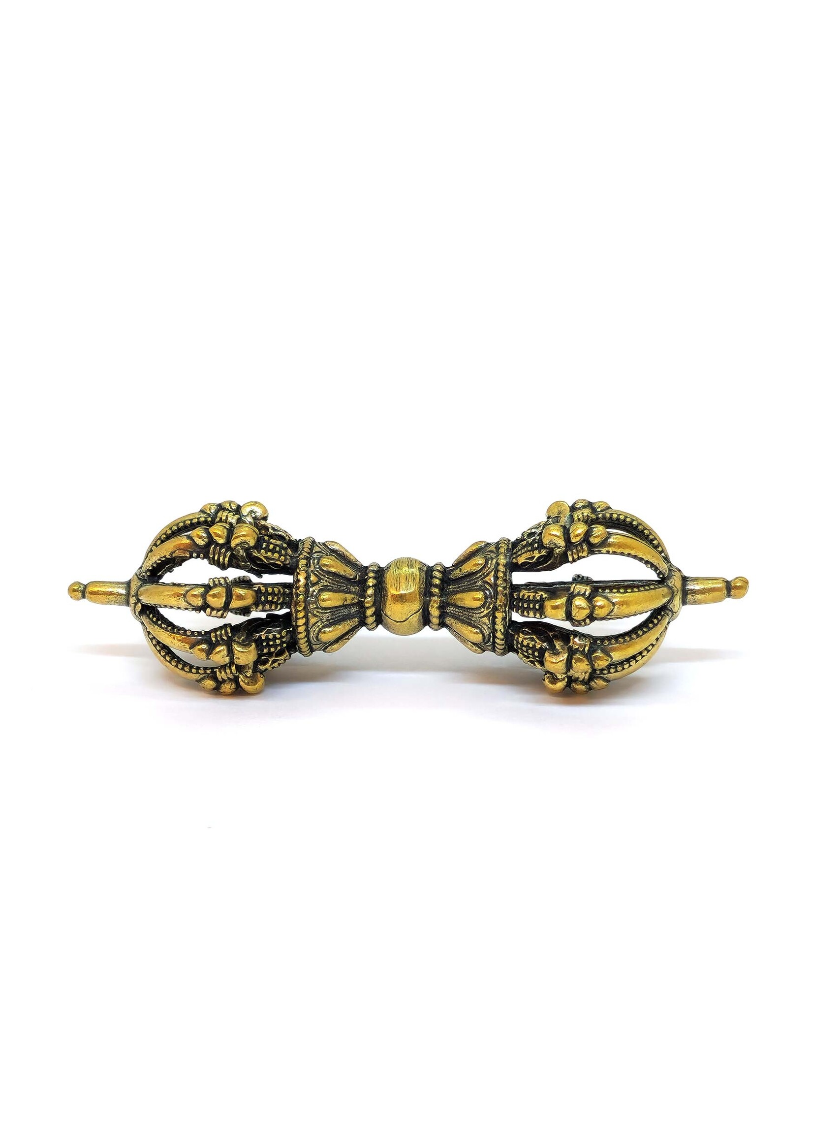 Piccolo Vajra Dorje Tibetano – Simbolo Rituale a 9 Punte in Rame, 9 cm