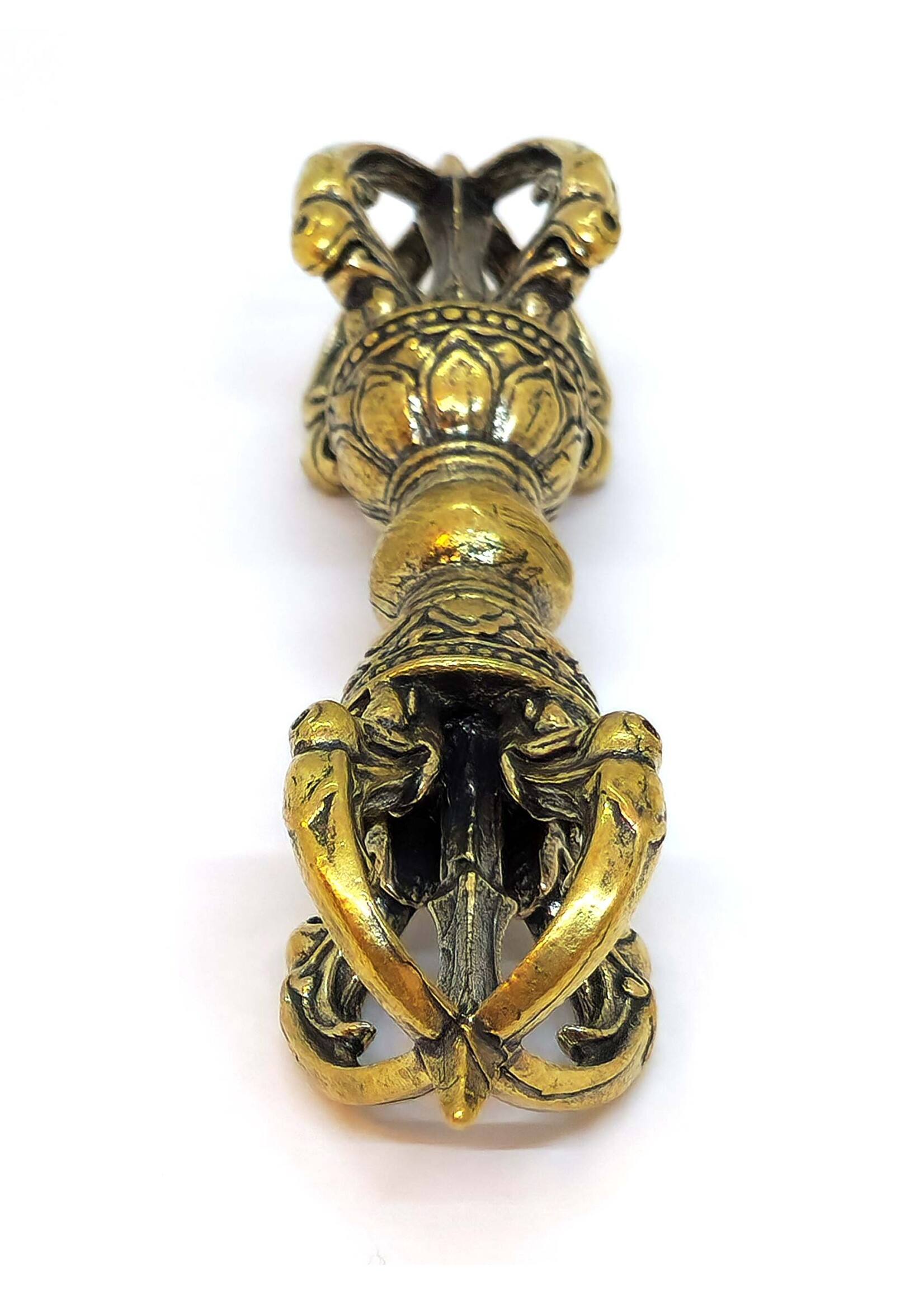 Tibetan Dorje Vajra – 5-Pronged Ritual Symbol in Copper, 8 cm