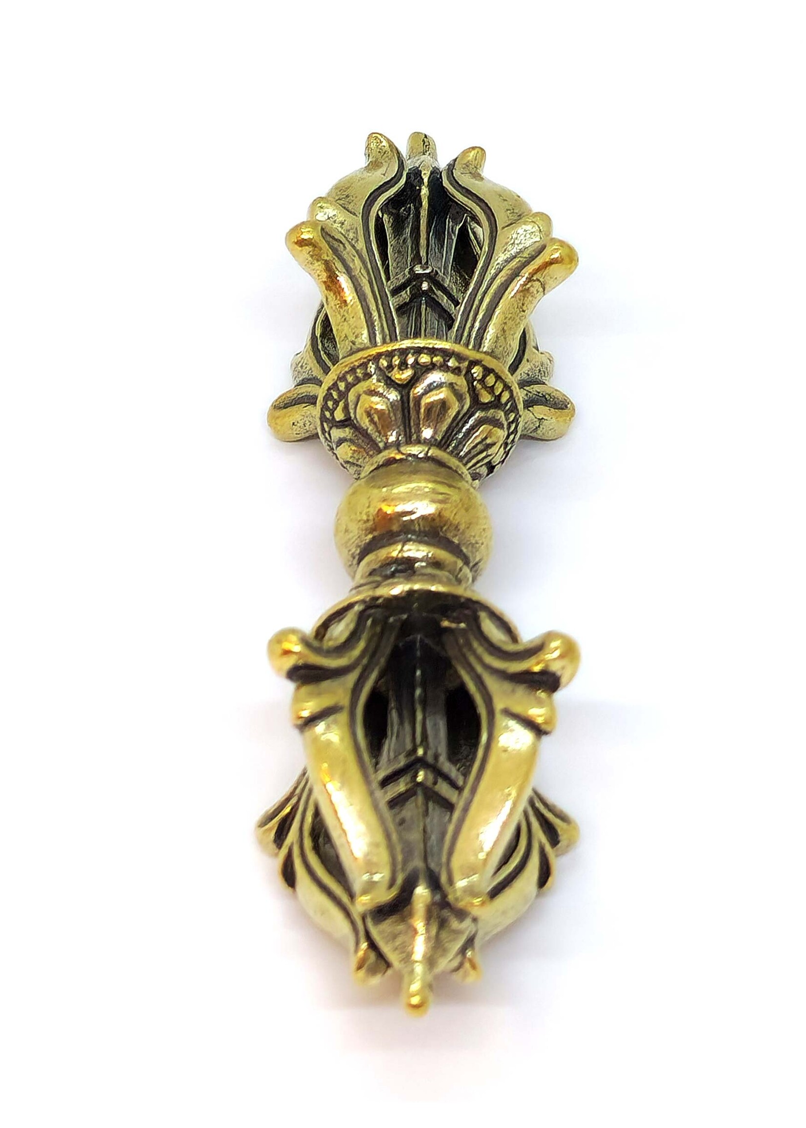 Dorje Vajra Tibétain – Symbole rituel à 5 pointes en cuivre, 8.5 cm, Tseshi