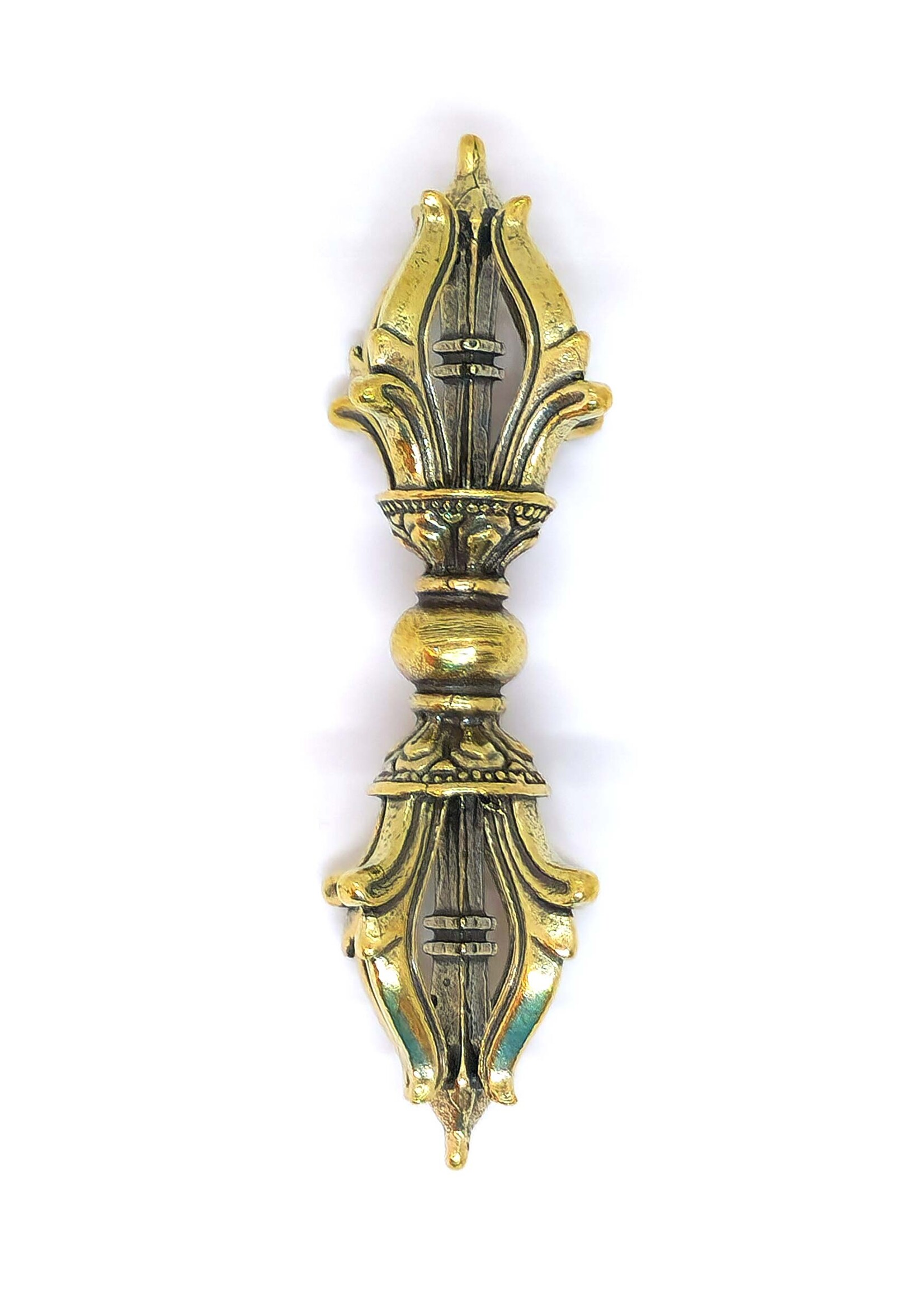 Dorje Vajra Tibétain – Symbole rituel à 5 pointes en cuivre, 8.5 cm, Tseshi
