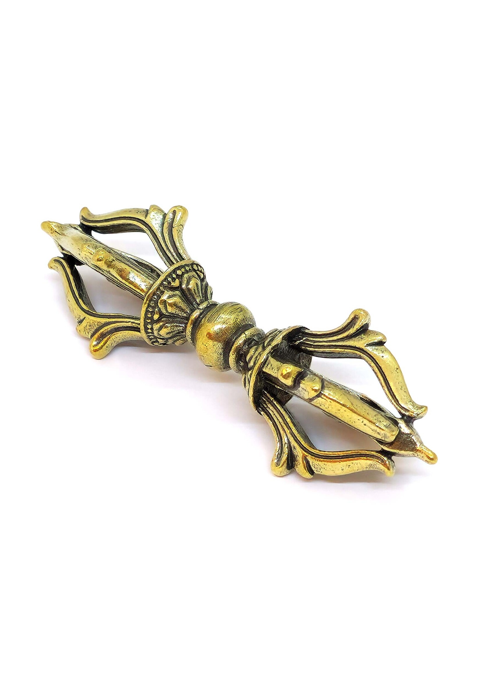 Dorje Vajra Tibétain – Symbole rituel à 5 pointes en cuivre, 8.5 cm, Tseshi