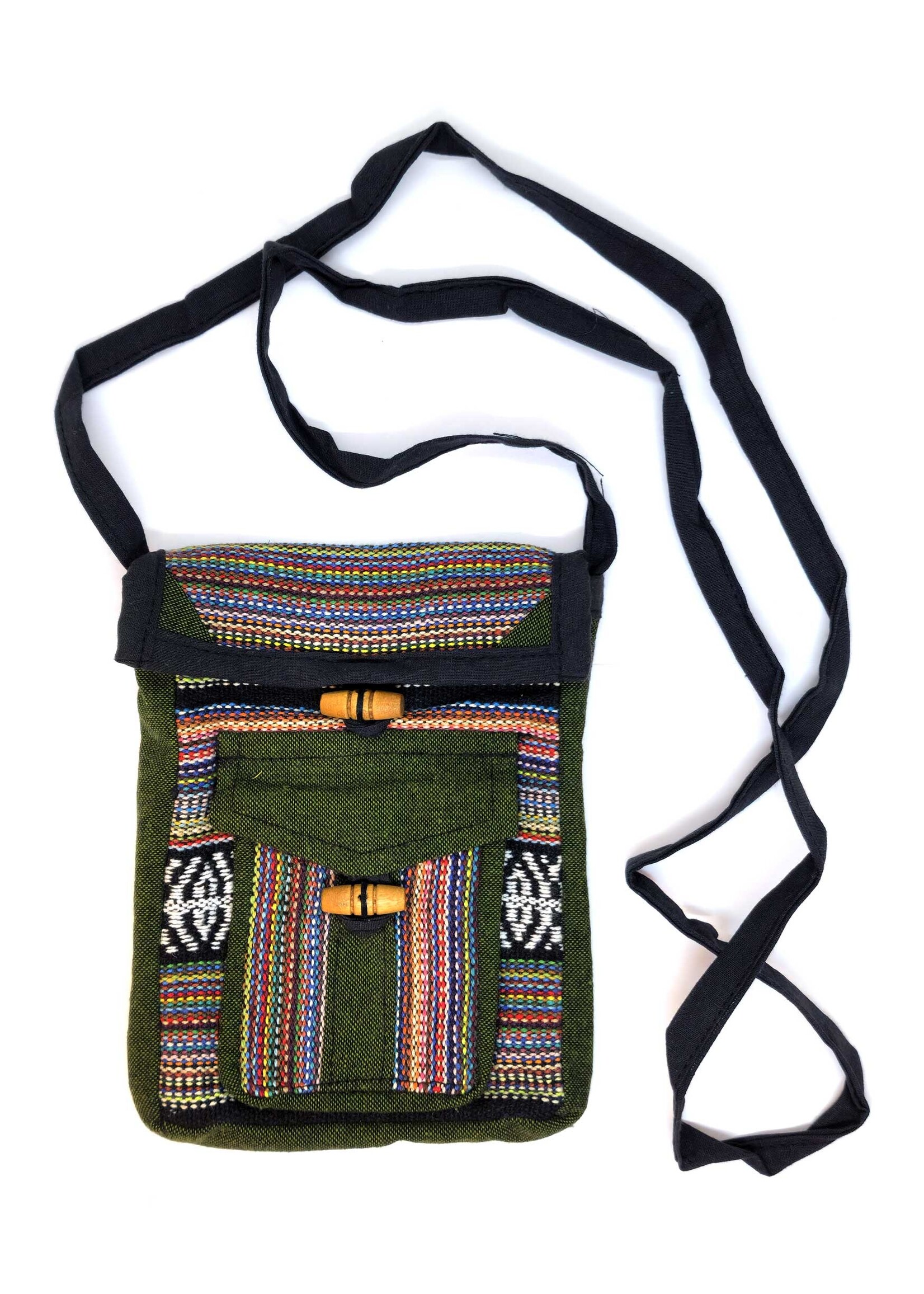 Tibetan Cotton Shoulder Bag with Traditional Patterns, Singya