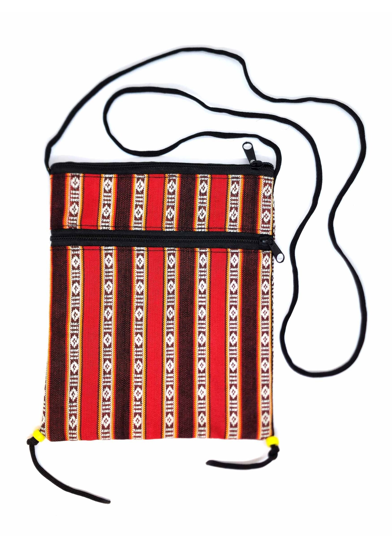 Sac à bandoulière tibétain en coton, Yangtse - Fait à la main avec une pleine signification culturelle