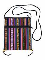 Borsa a tracolla in cotone tibetano, Yarlung - Realizzata a mano con motivi tradizionali
