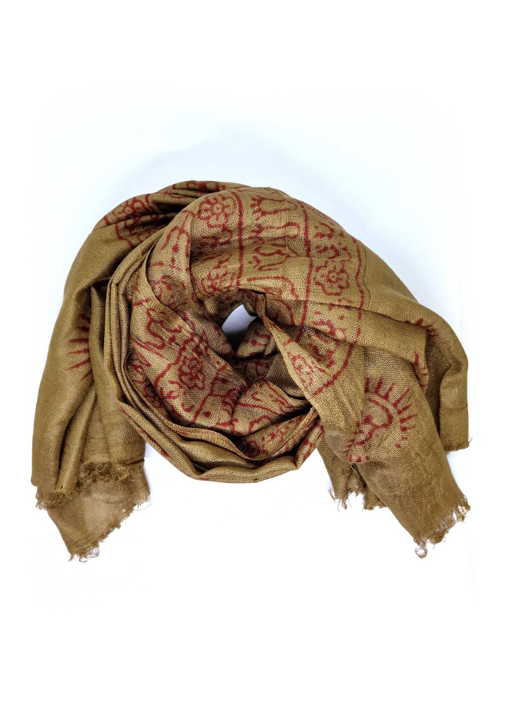 Cotton Scarf with Om Print – Light, Spiritual & Soft for Yoga, Meditation or Everyday Mindfulness