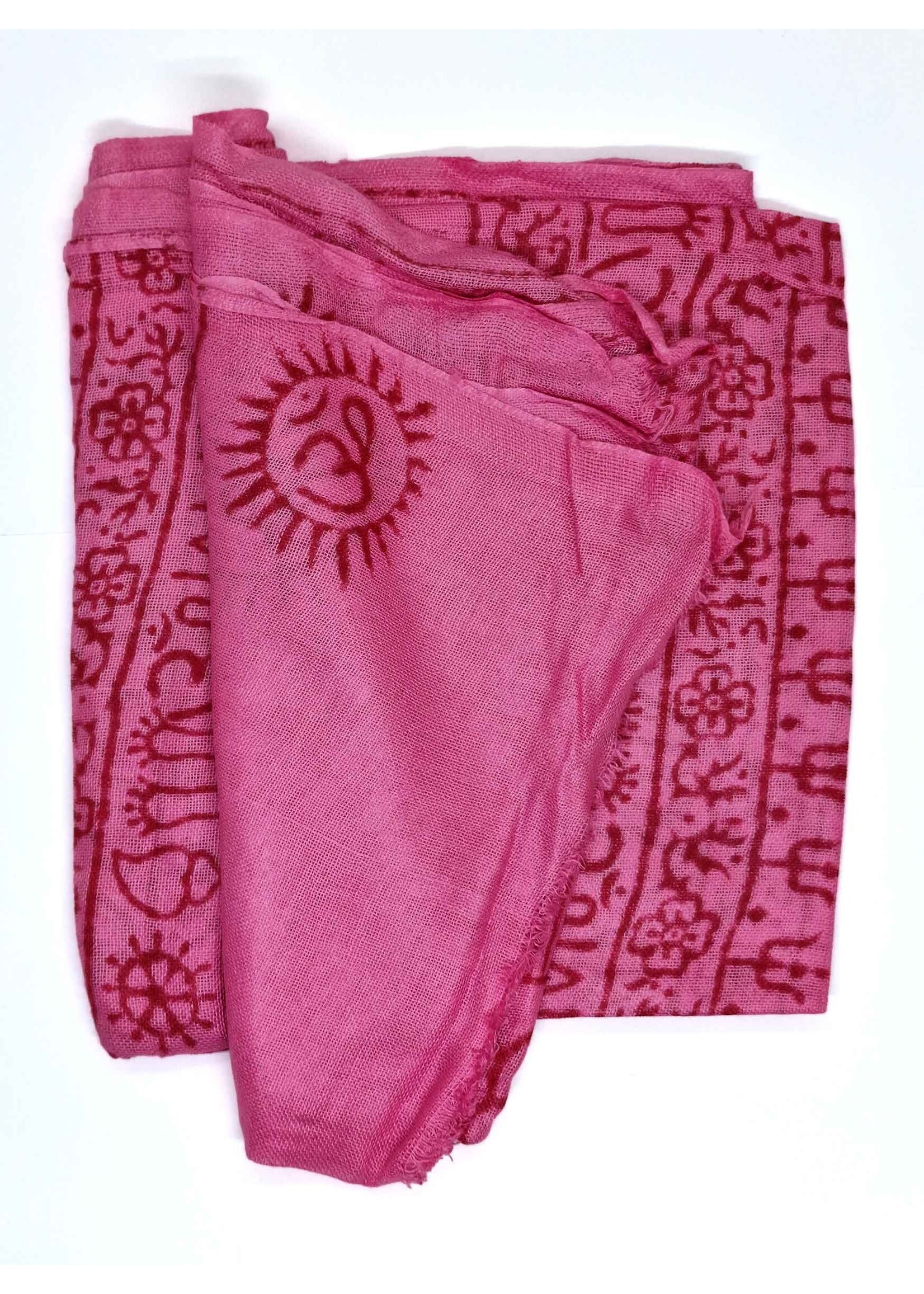 Cotton Scarf with Om Print – Light, Spiritual & Soft for Yoga, Meditation or Everyday Mindfulness