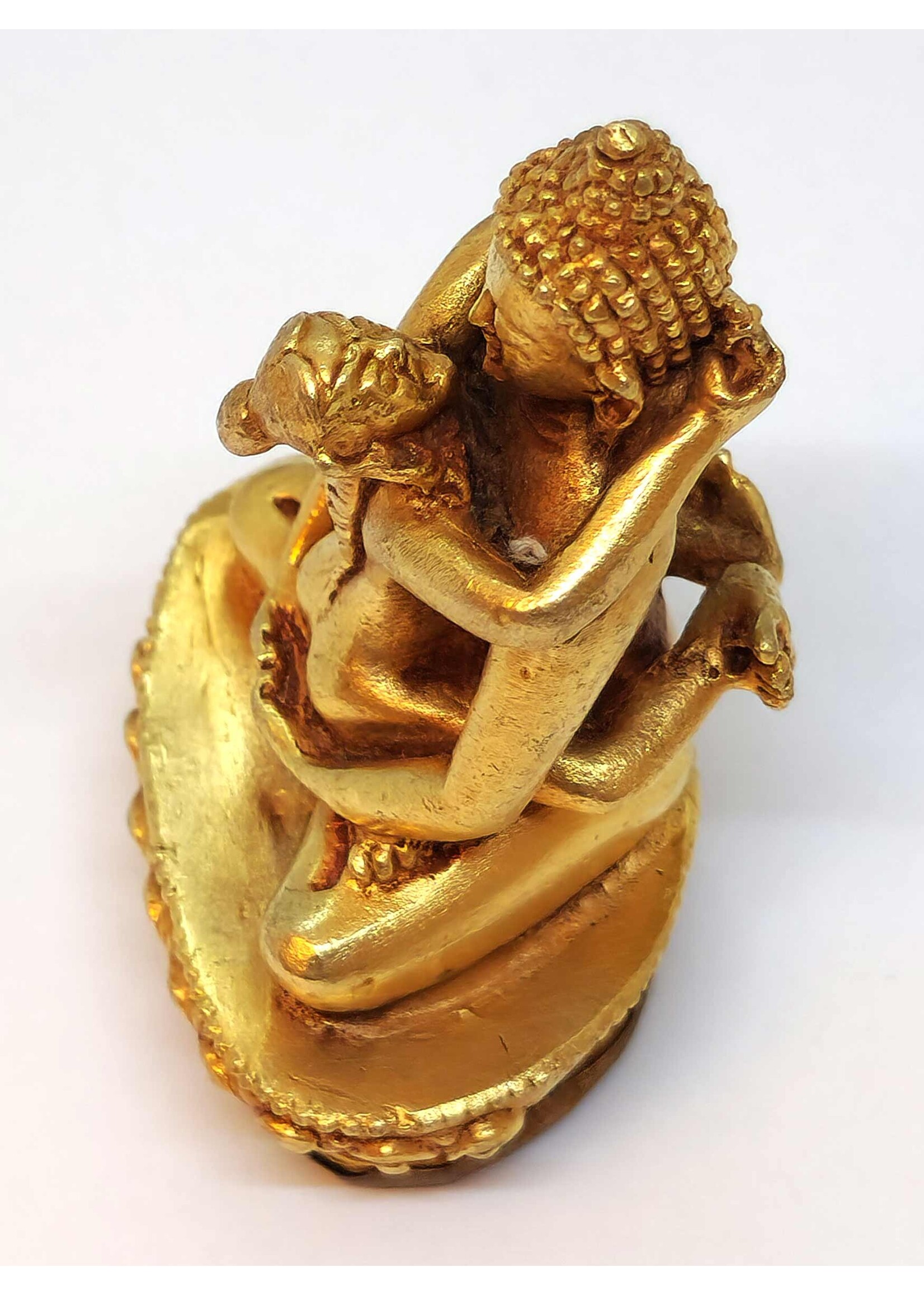 Small Tibetan Kuntu Sangpo Yab-Yum Statue, Symbol of the Union of Wisdom and Compassion, 6cm