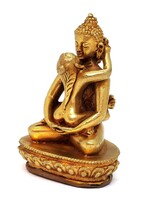 Kleine tibetische Kuntu Zangpo Yab-Yum Statue, Symbol für die Vereinigung von Weisheit und Mitgefühl, 6cm