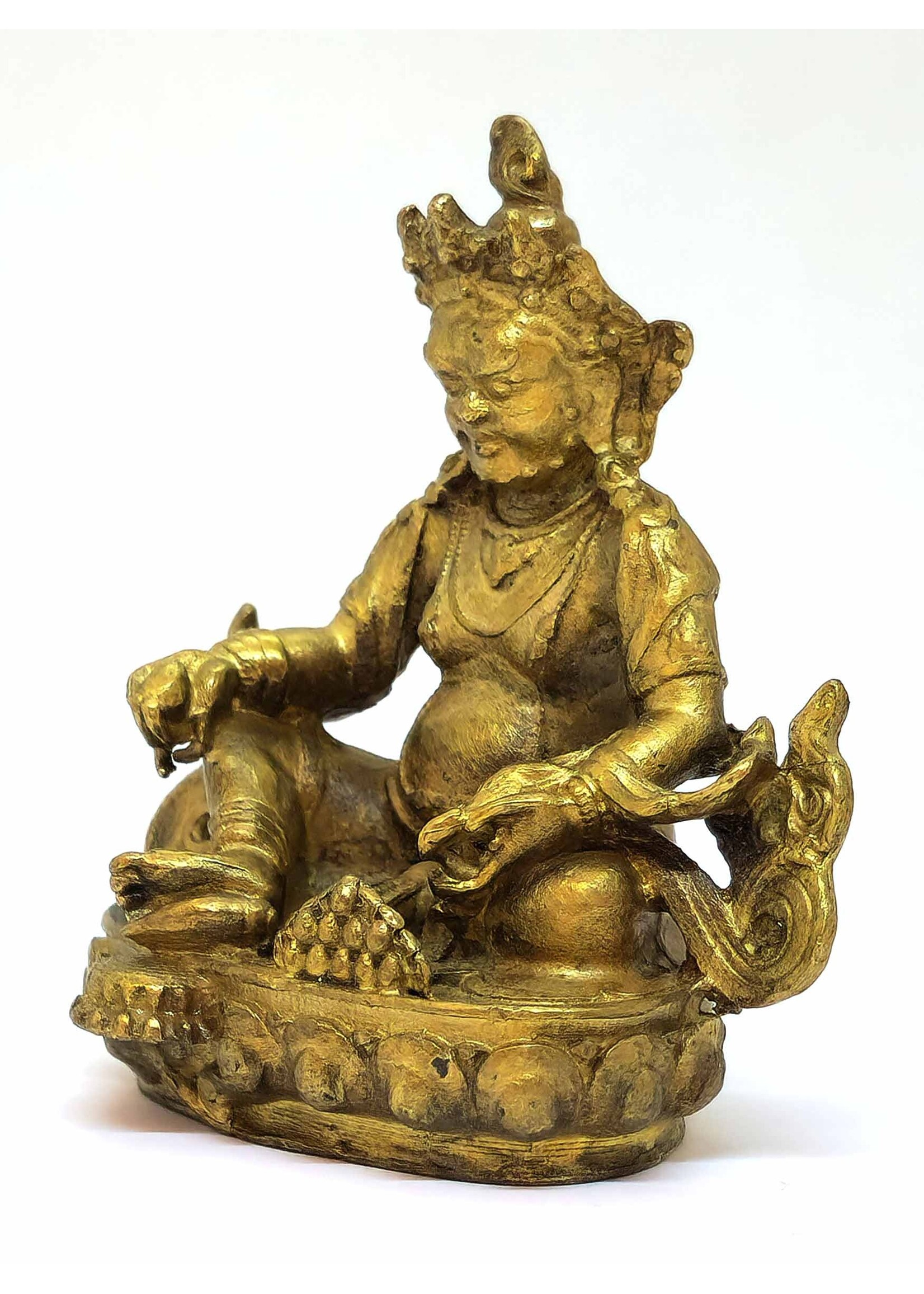 Kleine tibetische Zambala Statue aus Kupfer, Symbol für Wohlstand, Schutz und spirituelle Fülle, 5.5cm