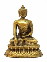 Tibetische Buddha Shakyamuni Statue aus Kupfer, 6.5cm