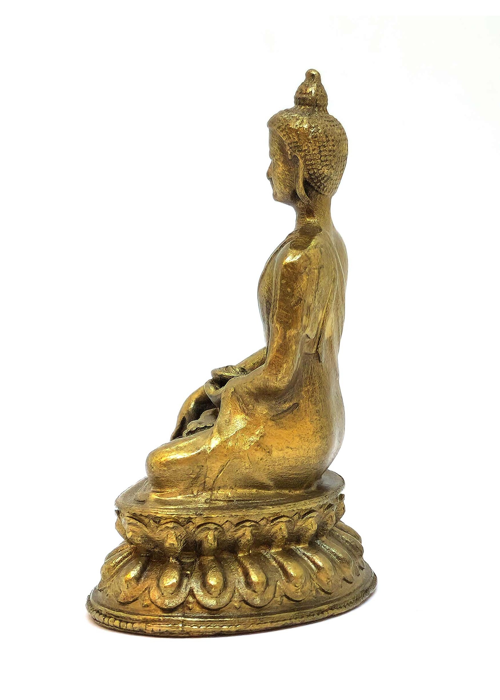 Statue tibétaine de Bouddha Shakyamuni en cuivre, 6,5cm