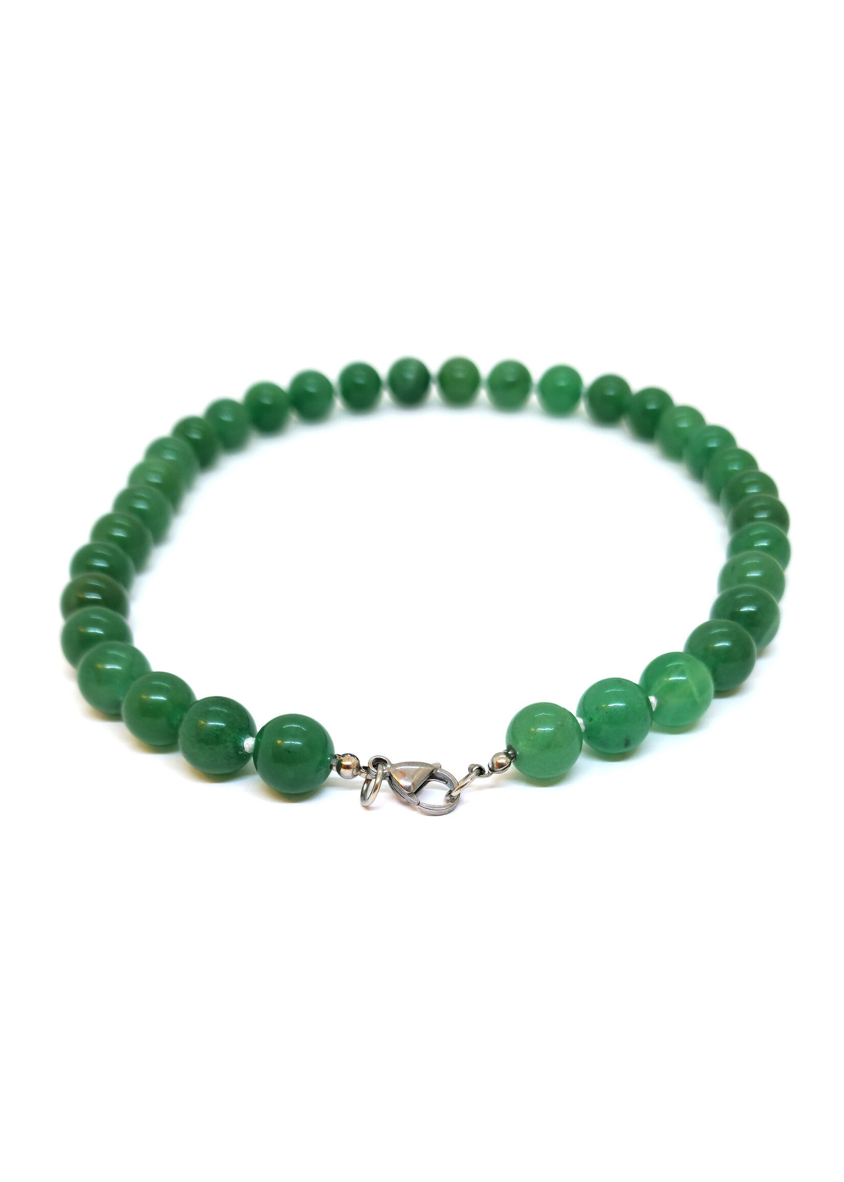 Collana in avventurina con perle da 12 mm, Armonia e naturalezza