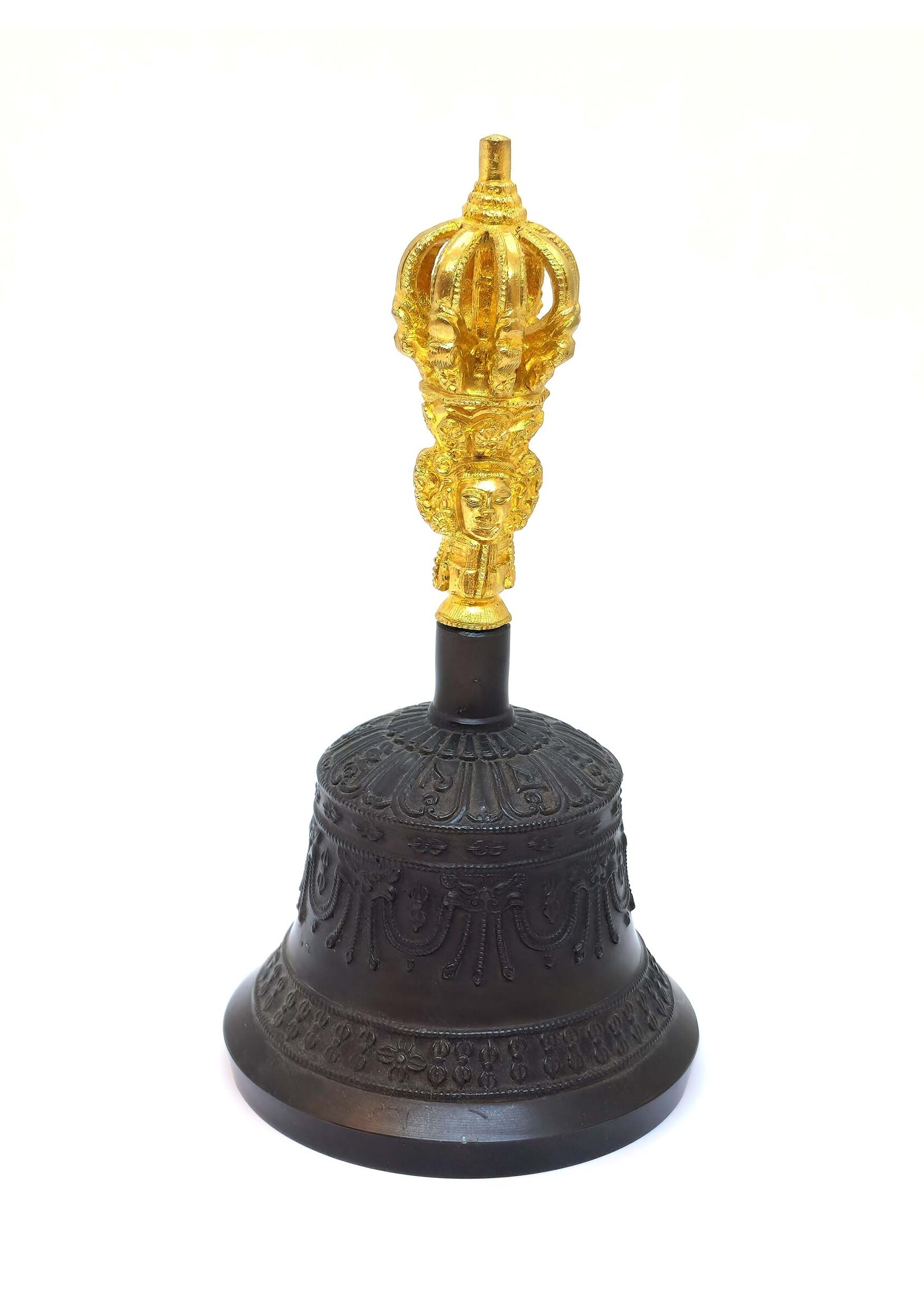 Tibetische Ritual-Glocke mit Dorje, Vajra-Set für Meditation und spirituelle Praxis