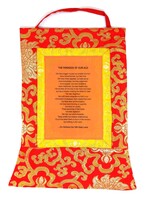 Thangka tibetana Dalai Lama Citazione "THE PARADOX OF OUR AGE"