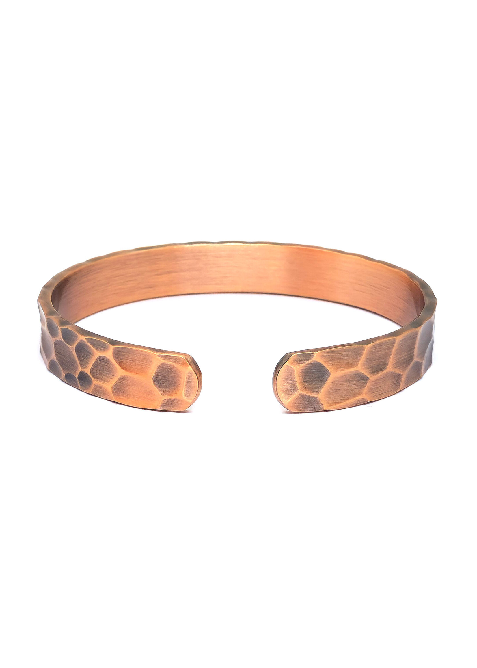 Copper Bangle with Hammered Texture