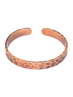 Copper Bangle with Hammered Texture